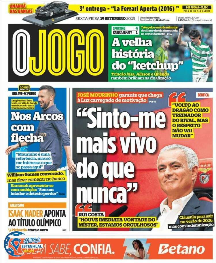 روزنامه ورزشی اوجوگو جمعه 28 شهریور 1404 