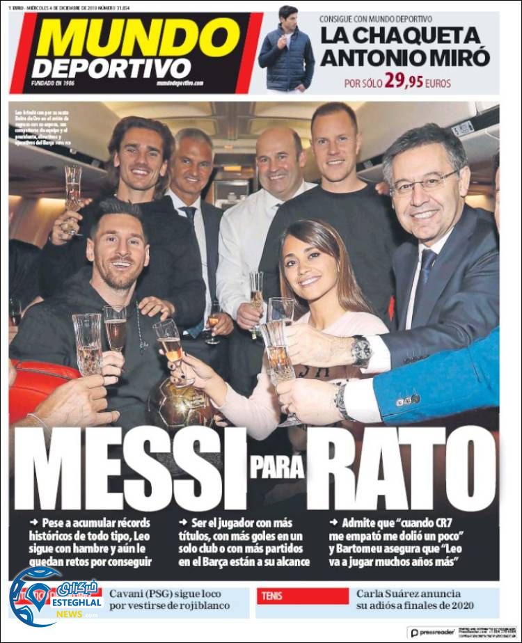 روزنامه ورزشی موندو دپورتیوو چهارشنبه 13 آذر 1398