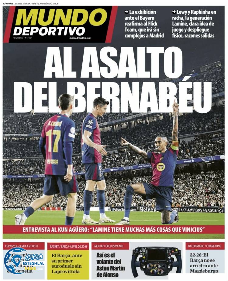 روزنامه ورزشی موندو دپورتیوو جمعه 4 آبان 1403 