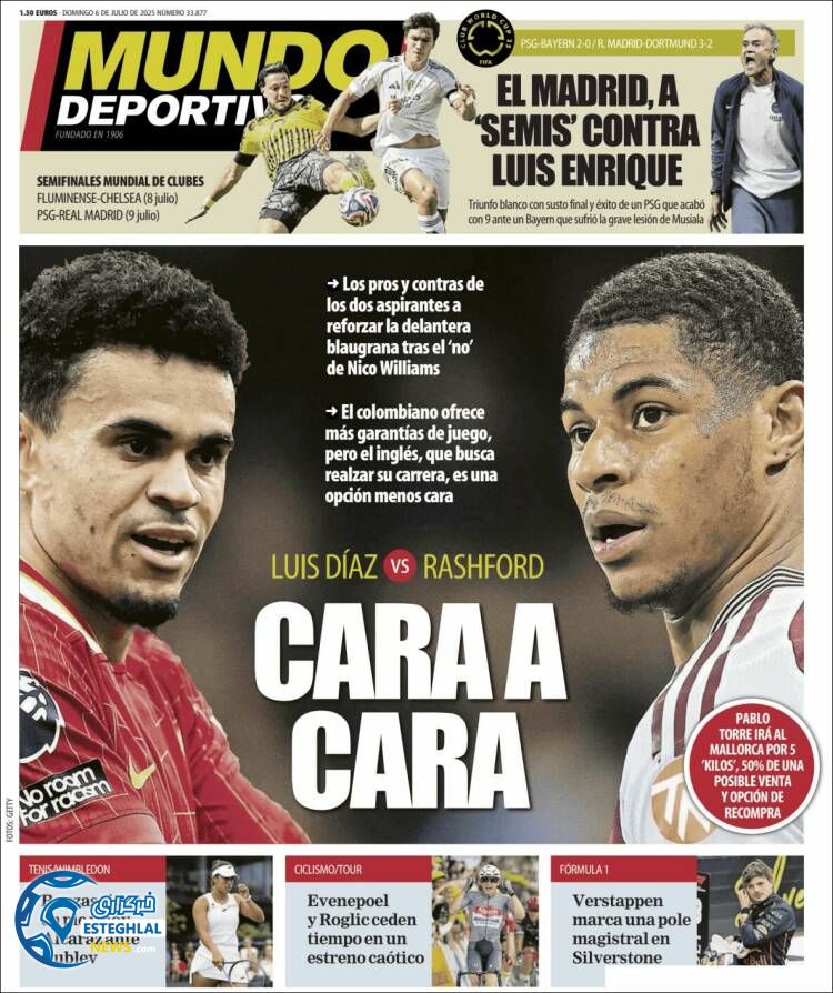 روزنامه ورزشی موندو دپورتیوو یکشنبه 15 تیر 1404 