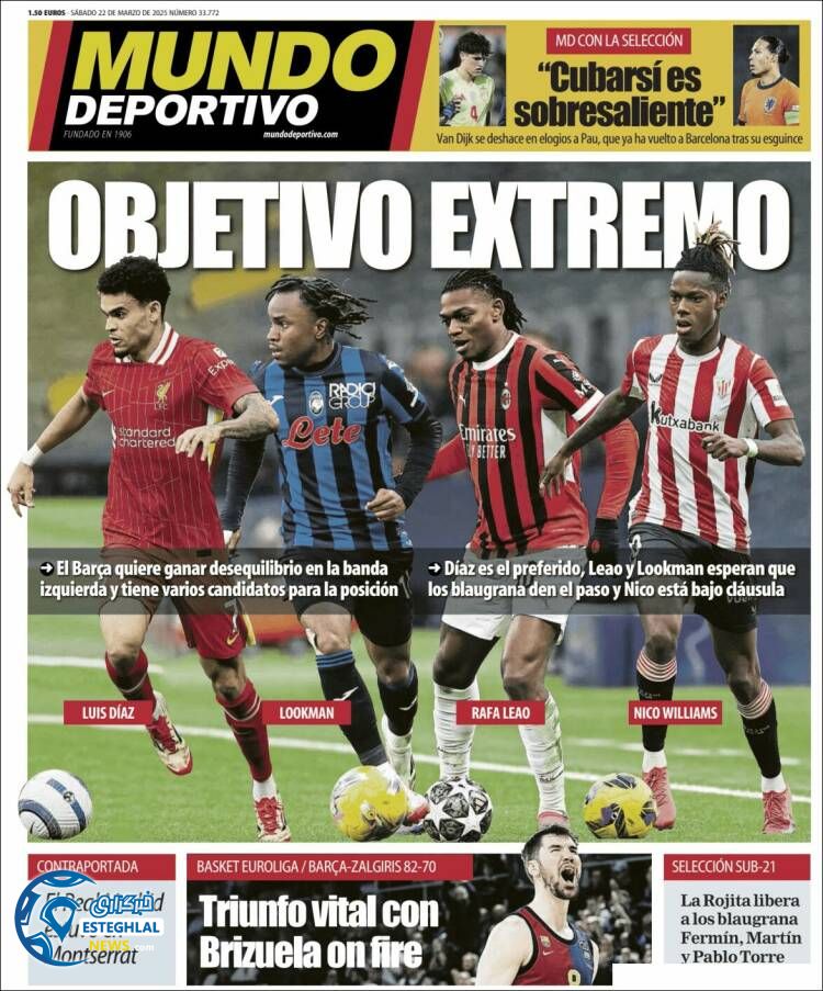 روزنامه  ورزشی  موندو دپورتیوو شنبه 2 فروردین 1404 