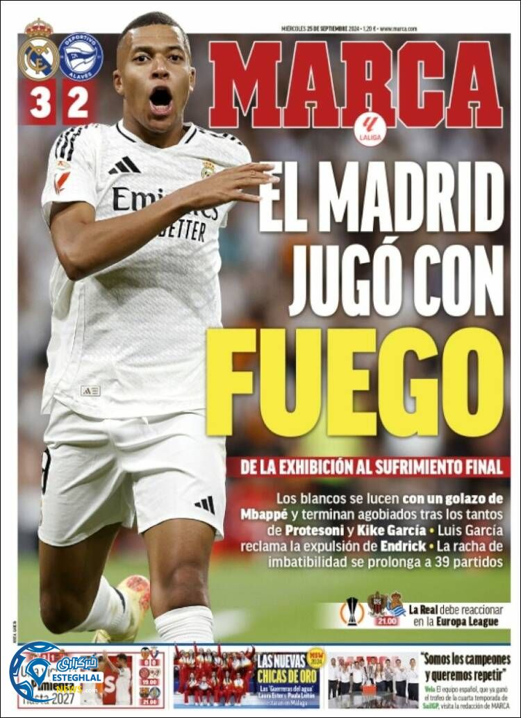 روزنامه ورزشی مارکا چهارشنبه 4 مهر 1403 