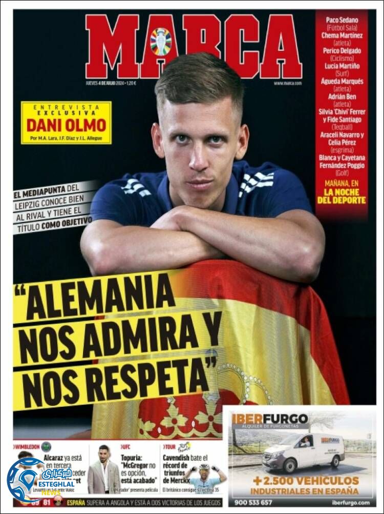 روزنامه  ورزشی مارکا پنجشنبه 14 تیر 1403 