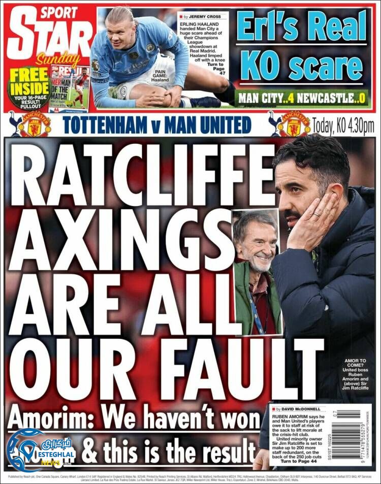 روزنامه ورزشی استار اسپورت یکشنبه 28 بهمن 1403 