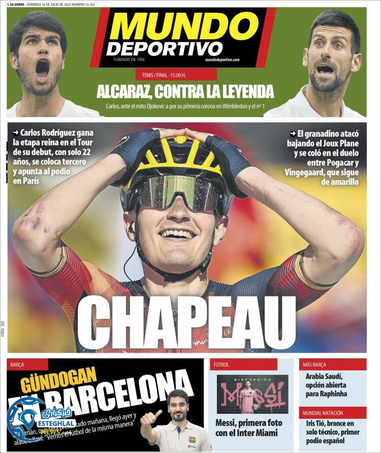 روزنامه ورزشی موندو دپورتیوو یکشنبه 25 تیر 1402 
