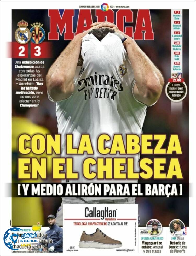 روزنامه ورزشی مارکا یکشنبه 20 فروردین 1402 