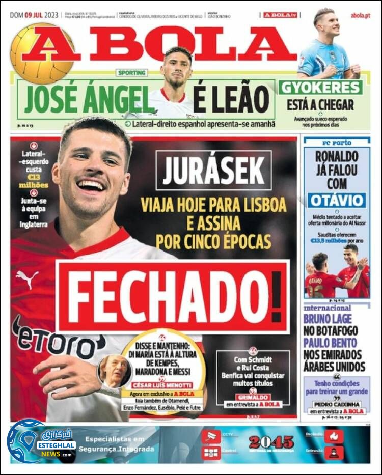 روزنامه ورزشی آبولا یکشنبه 18 تیر 1402 