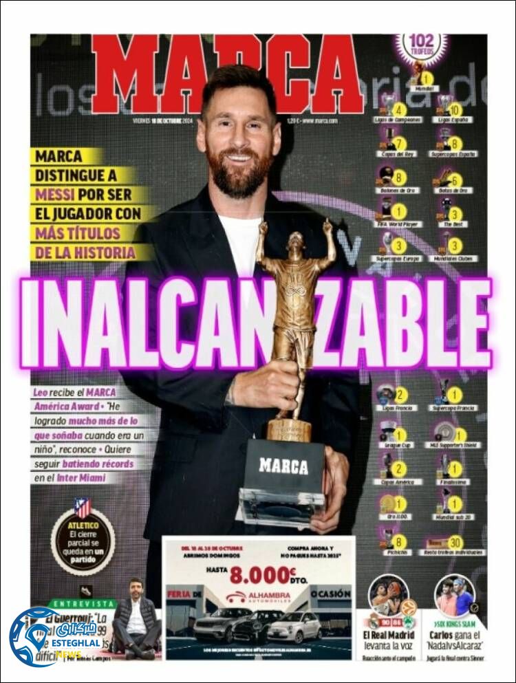 روزنامه ورزشی مارکا جمعه 27 مهر 1403 