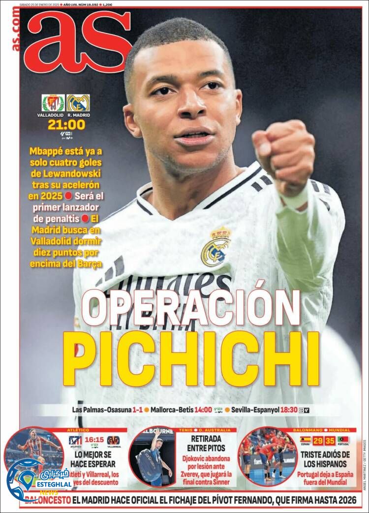 روزنامه ورزشی آ اس شنبه 6 بهمن 1403  