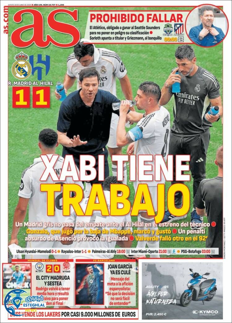 روزنامه ورزشی آ اس پنجشنبه 29 خرداد 1404 