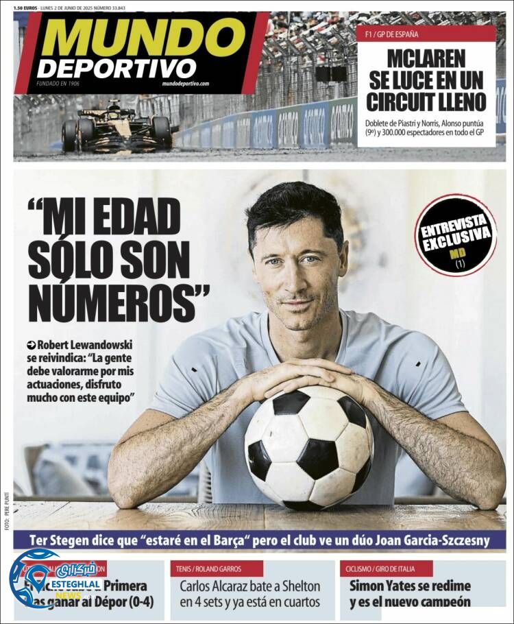 روزنامه ورزشی موندو دپورتیوو دوشنبه 12 خرداد 1404 