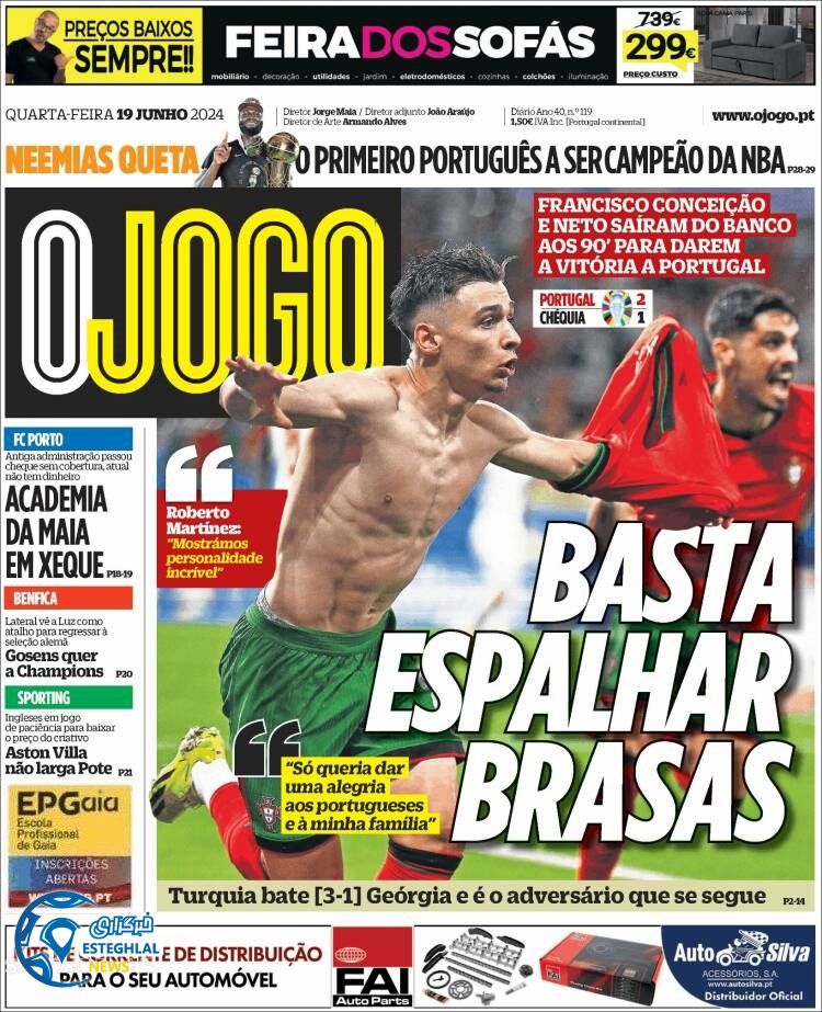 روزنامه ورزشی اوجوگو چهارشنبه 30 خرداد 1403 