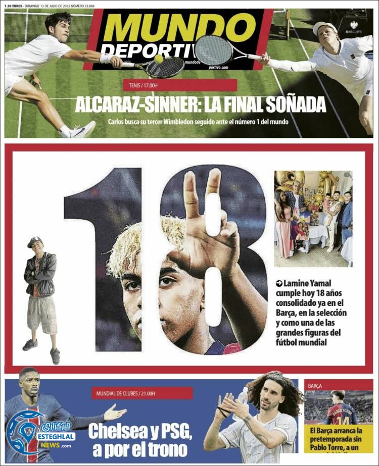 روزنامه  ورزشی موندو دپورتیوو یکشنبه 22 تیر 1404 