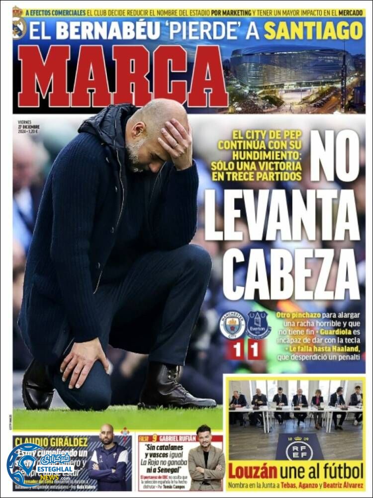 روزنامه ورزشی مارکا جمعه 7 دی 1403