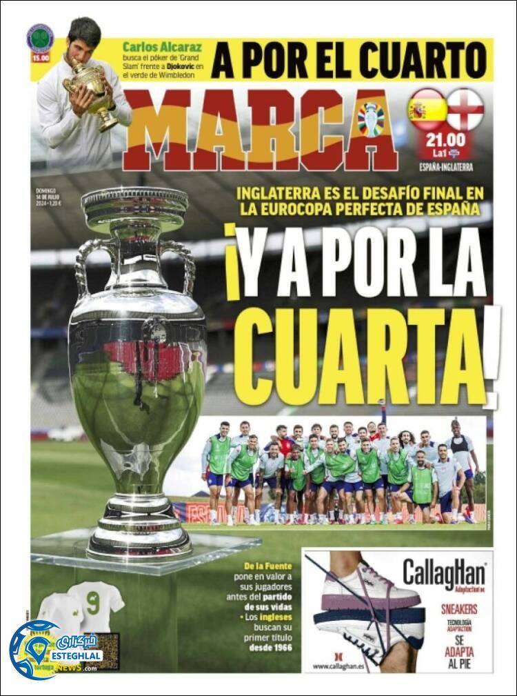 روزنامه مارکا یکشنبه 24 تیر 1403  