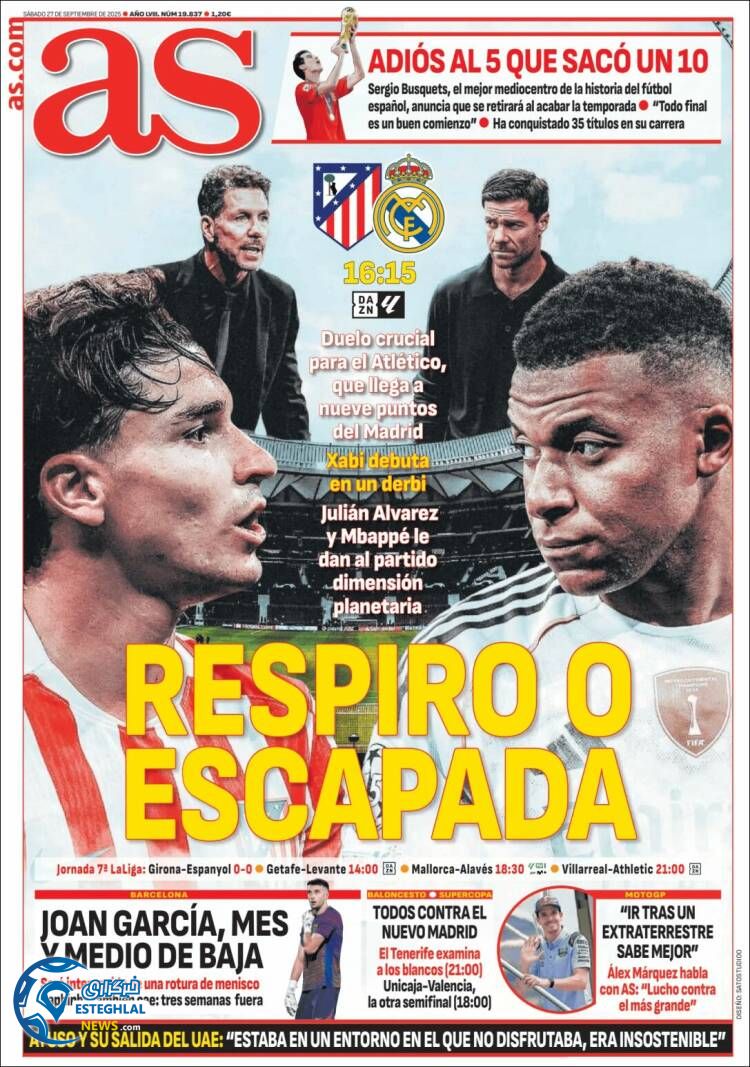 روزنامه  ورزشی آ اس  شنبه 5 مهر 1404 