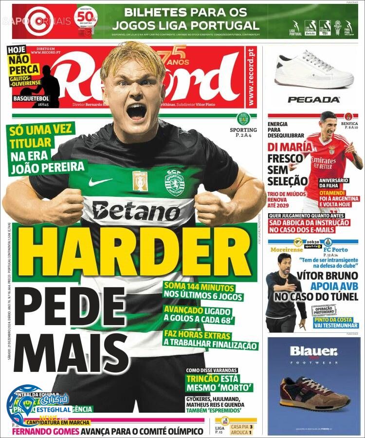 روزنامه ورزشی رکورد شنبه 1 دی 1403 