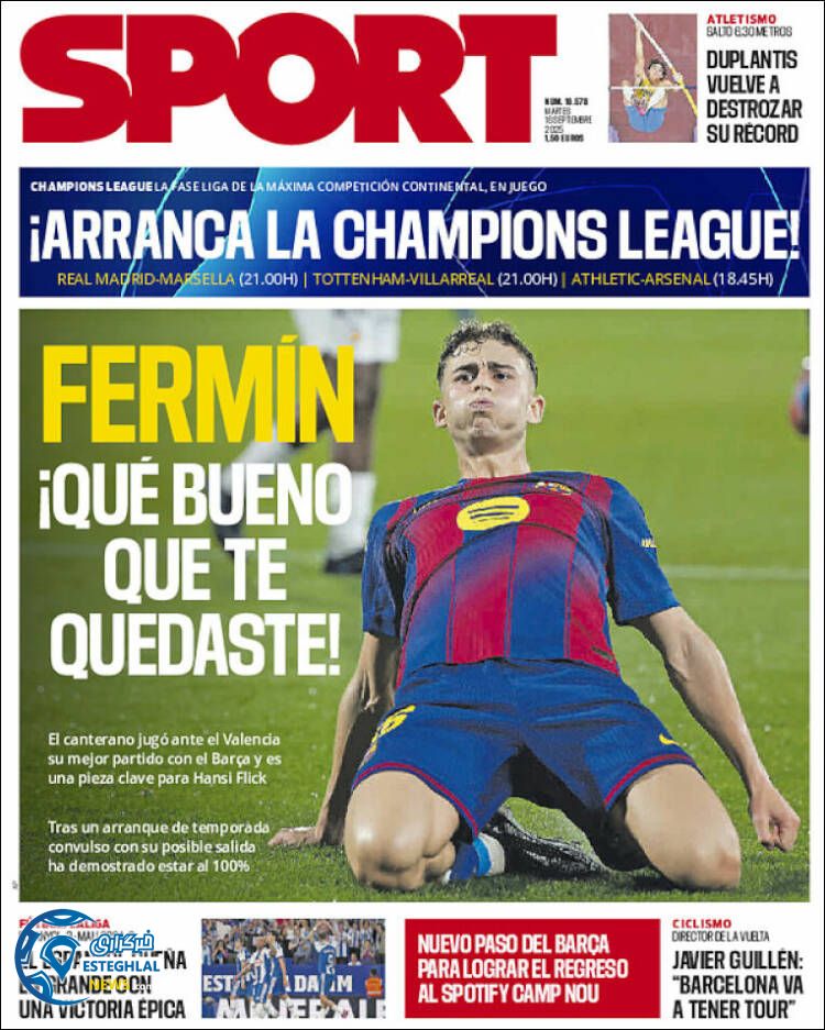 روزنامه ورزشی اسپورت  سه شنبه 25 شهریور 1404  