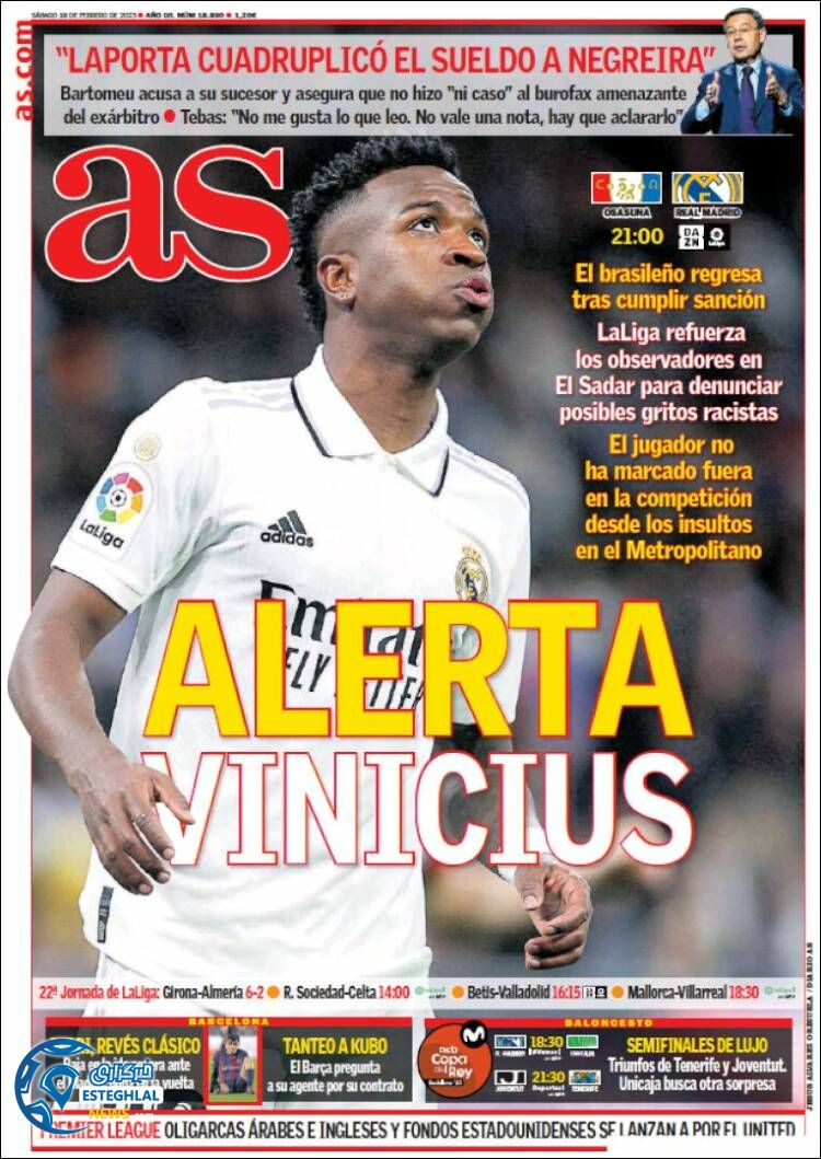 روزنامه ورزشی آاس شنبه 29 بهمن 1401 