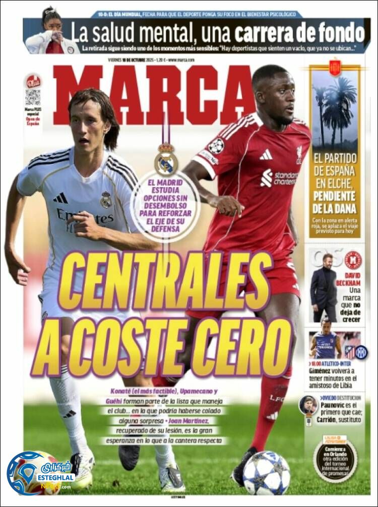 روزنامه ورزشی مارکا  جمعه 18 مهر 1404 