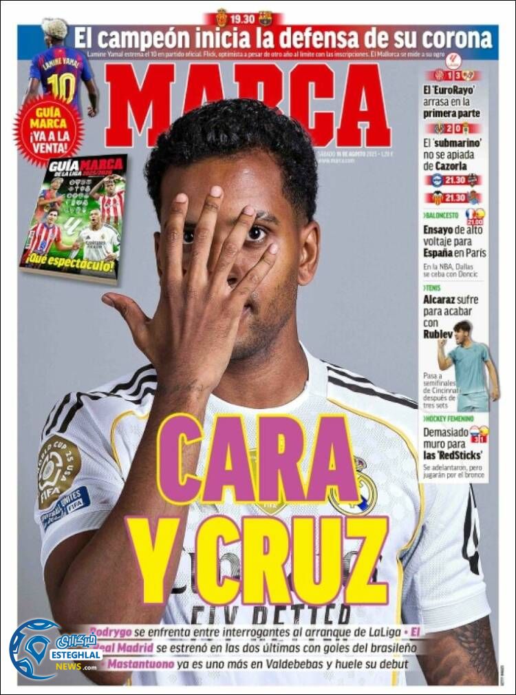 روزنامه  ورزشی مارکا  شنبه 25 مرداد 1404  