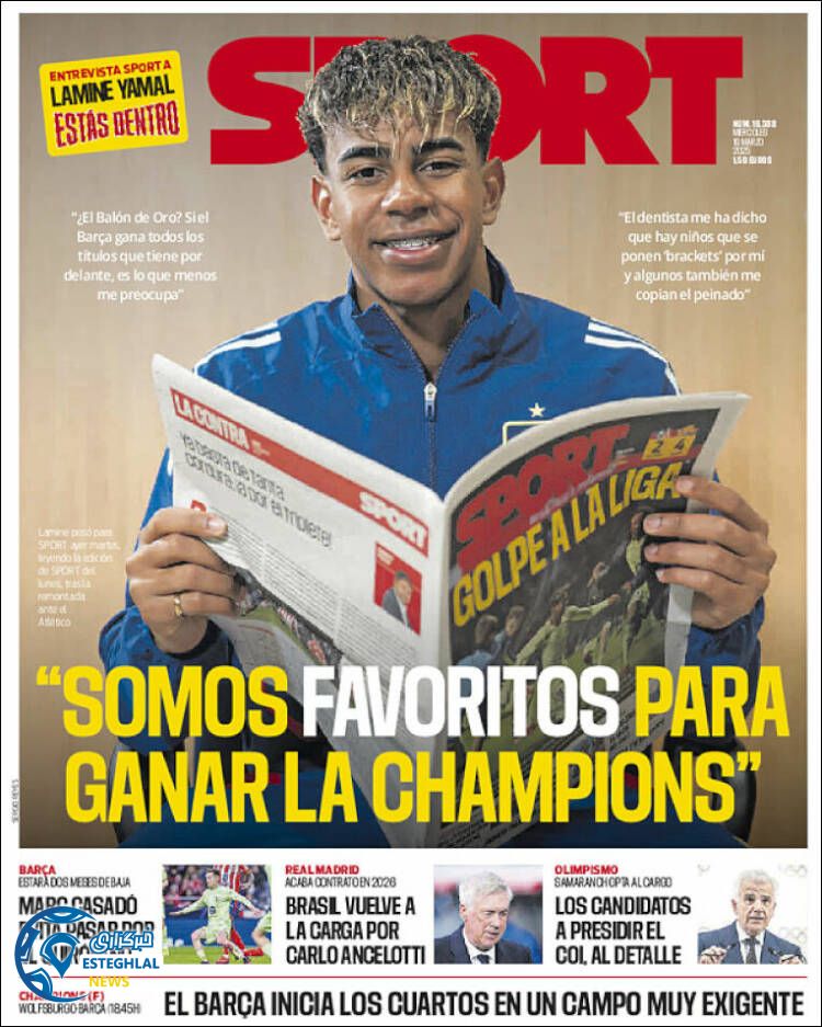 روزنامه  ورزشی اسپورت چهارشنبه 29 اسفند 1403 