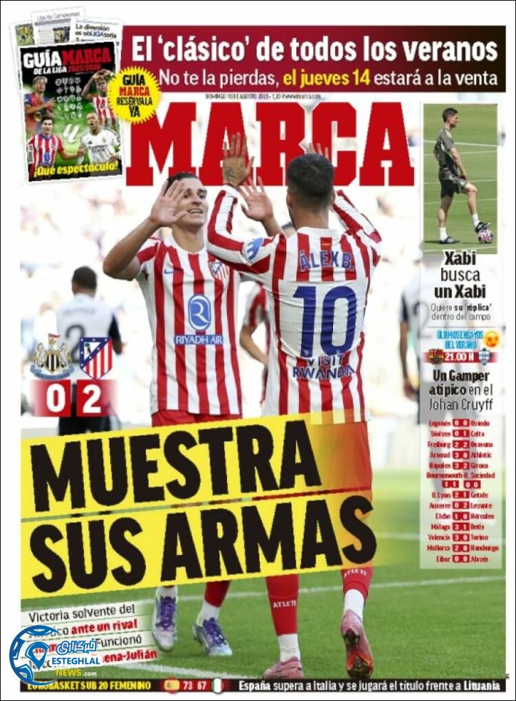 روزنامه ورزشی مارکا  یکشنبه 19 مرداد 1404 