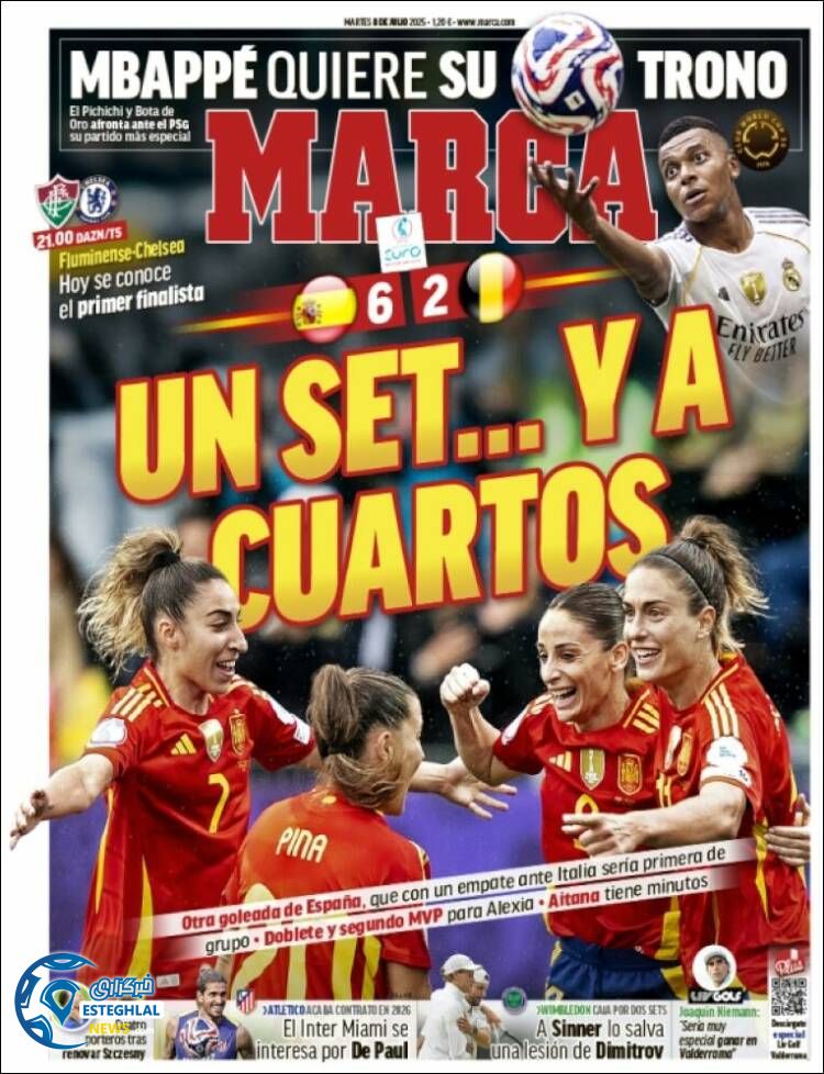 روزنامه ورزشی مارکا سه شنبه 17 تیر 1404 