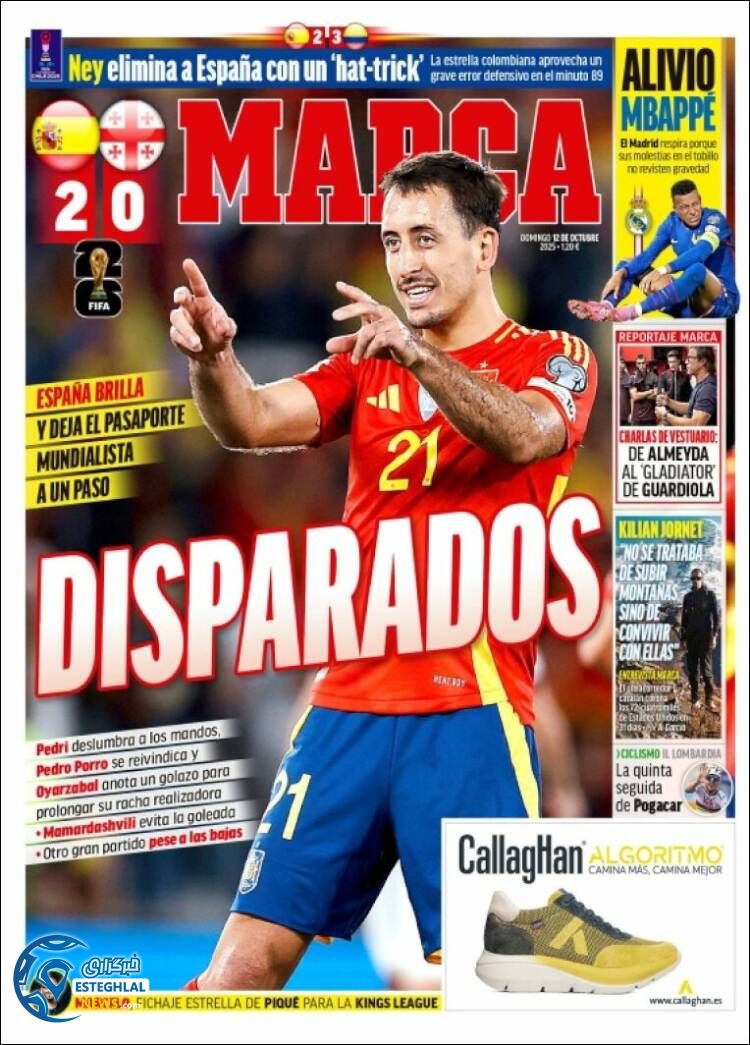 روزنامه ورزشی مارکا  یکشنبه 20 مهر 1404 