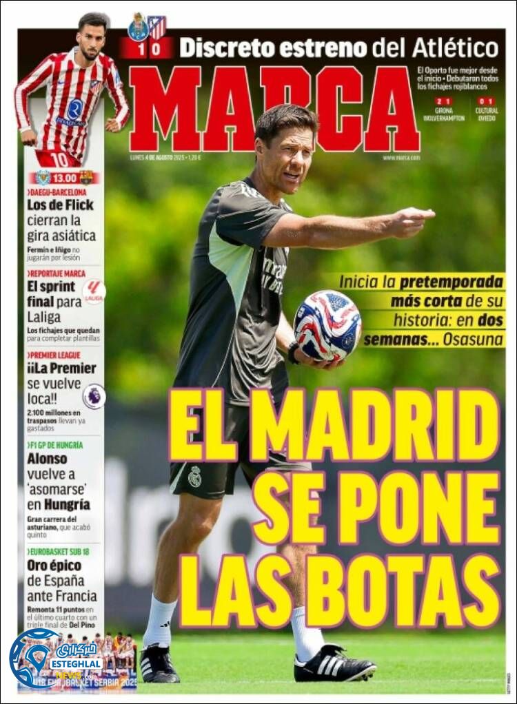 روزنامه ورزشی مارکا دوشنبه 13 مرداد 1404 