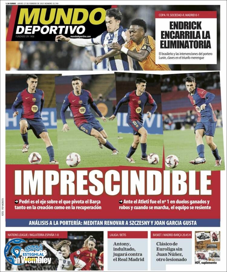 روزنامه ورزشی موندو دپورتیوو پنجشنبه 9 اسفند 1403 