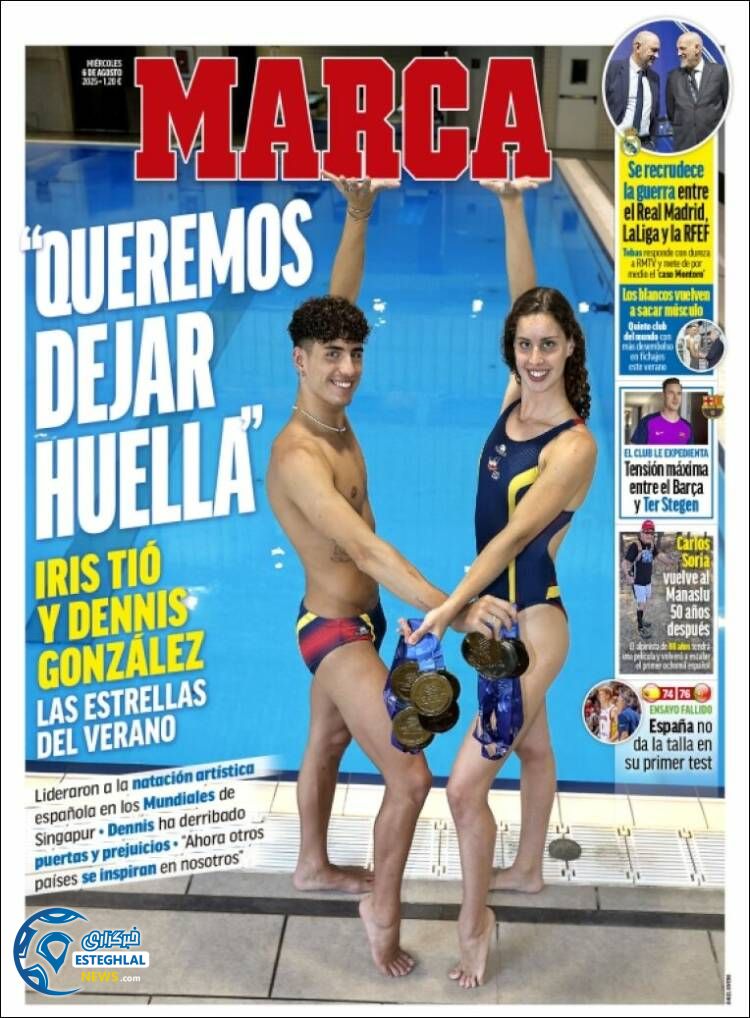 روزنامه ورزشی مارکا چهارشنبه 15 مرداد 1404 