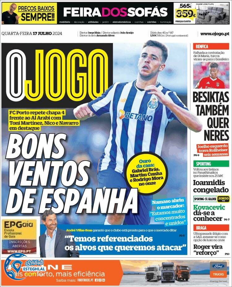 روزنامه ورزشی اوجوگو چهارشنبه 27 تیر 1403 