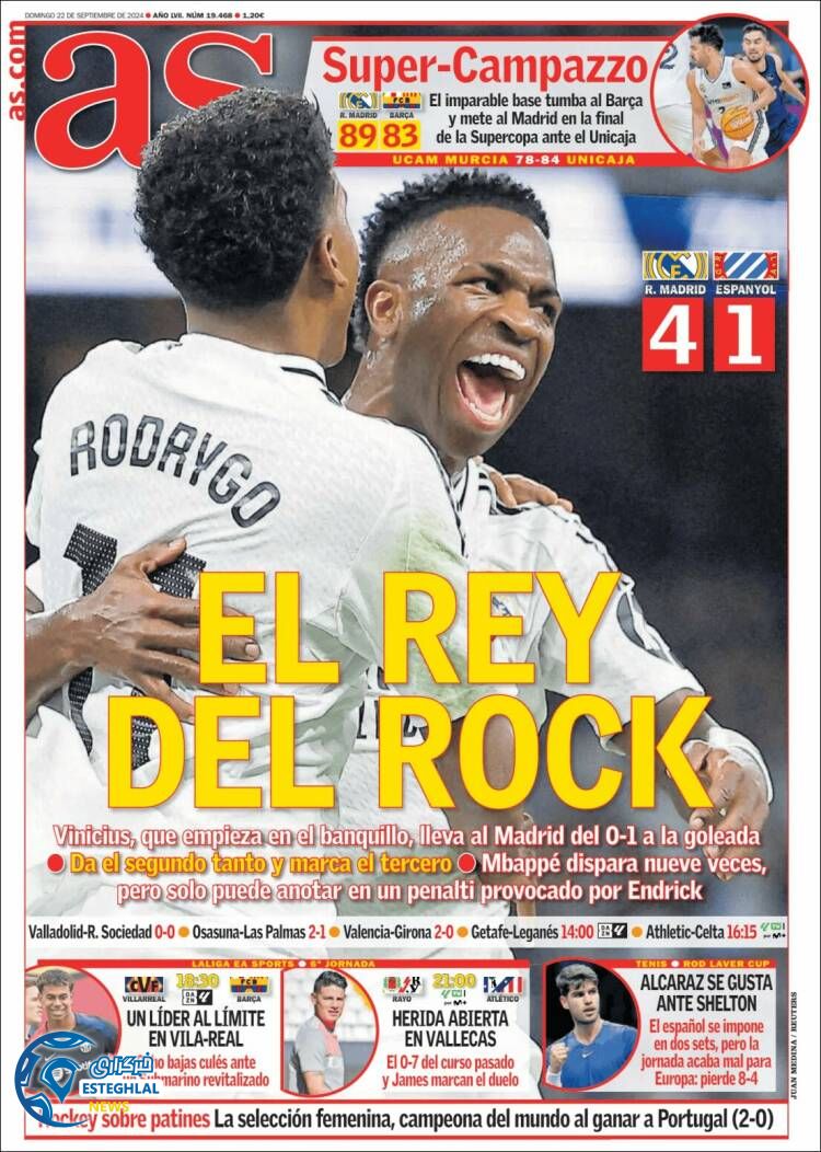 روزنامه ورزشی آ اس یکشنبه 1 مهر 1403 