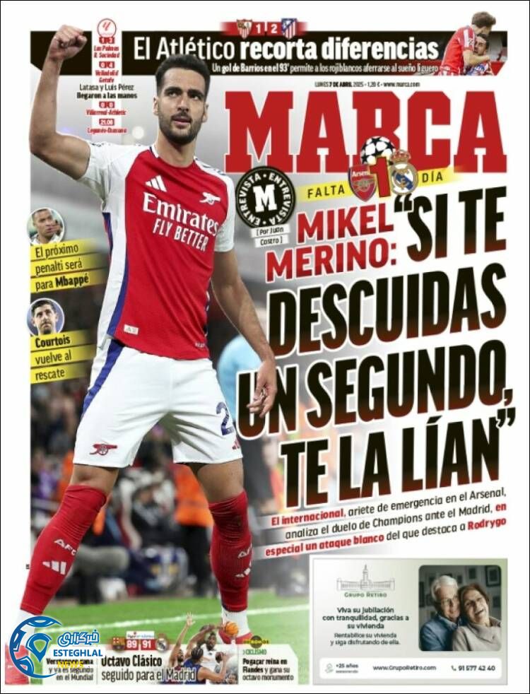 روزنامه ورزشی مارکا دوشنبه 18 فروردین 1404 