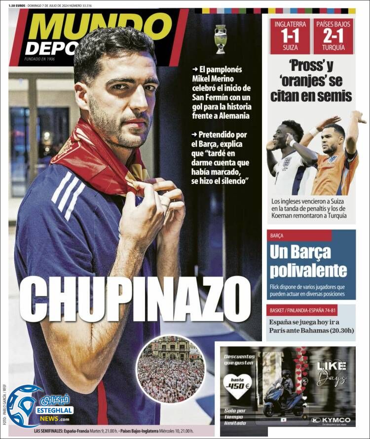 روزنامه ورزشی موندو دپورتیوو یکشنبه 17 تیر 1403 