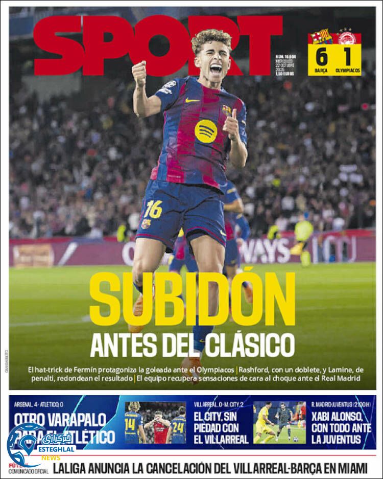 روزنامه ورزشی اسپورت  چهارشنبه 30 مهر 1404  