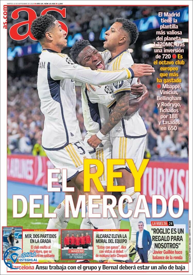 روزنامه ورزشی آ اس سه شنبه 20 شهریور 1403 