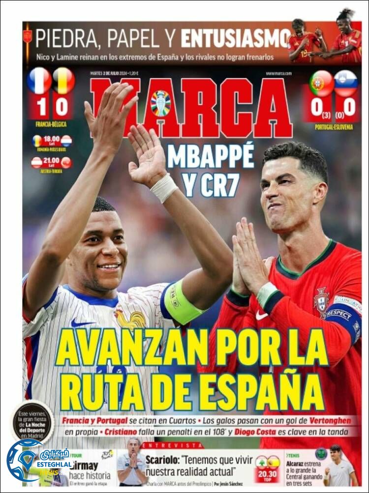 روزنامه ورزشی مارکا سه شنبه 12  تیر 1403 