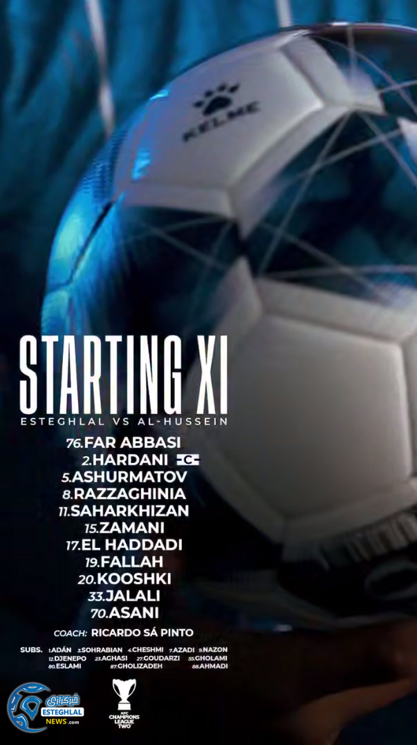 ترکیب استقلال مقابل الحسین اردن