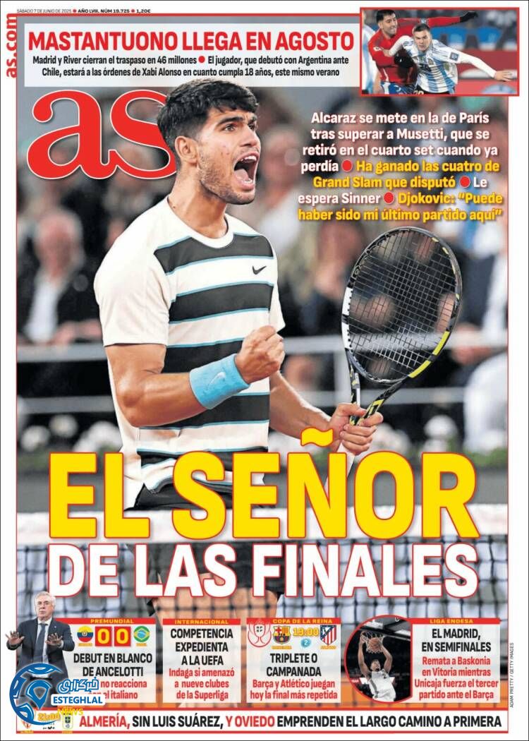 روزنامه ورزشی آ اس شنبه 17 خرداد 1404  