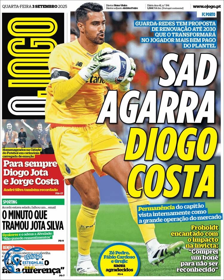 روزنامه ورزشی اوجوگو چهارشنبه 12 شهریور 1404  