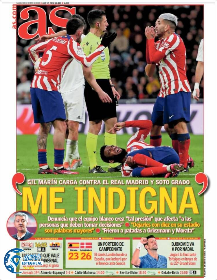 روزنامه ورزشی آ اس شنبه 8 بهمن 1401  