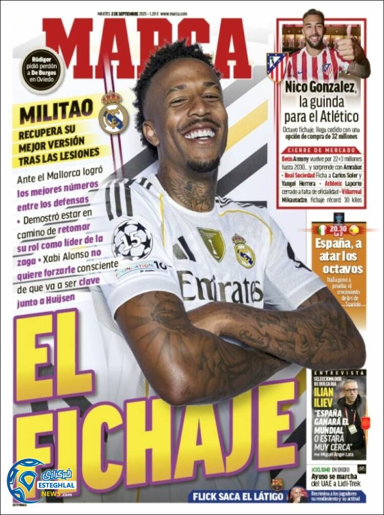 روزنامه ورزشی مارکا سه شنبه 11 شهریور 1404  