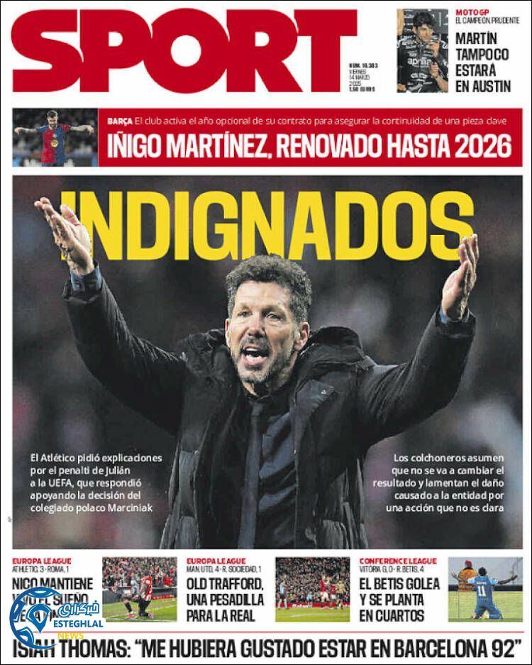 روزنامه ورزشی  اسپورت جمعه 24 اسفند 1403 