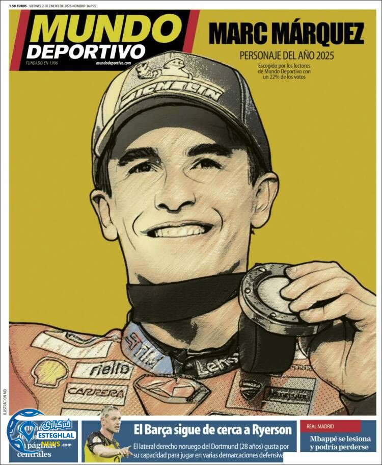 روزنامه ورزشی موندو دپورتیوو جمعه 12 دی 1404 