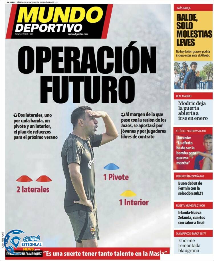 روزنامه ورزشی موندو دپورتیوو شنبه 22 مهر 1402