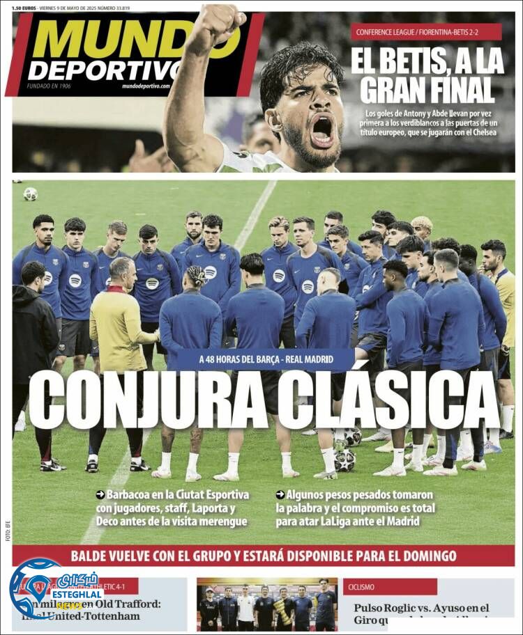 روزنامه ورزشی موندو دپورتیوو جمعه 19 اردیبهشت 1404 