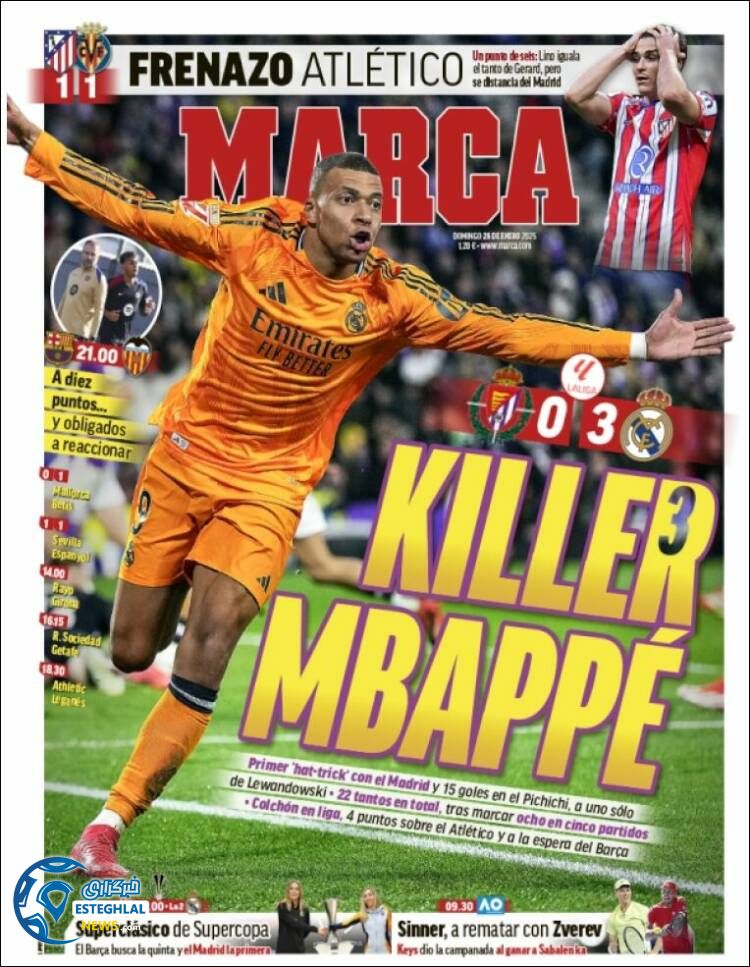 روزنامه ورزشی مارکا یکشنبه 7 بهمن 1403  