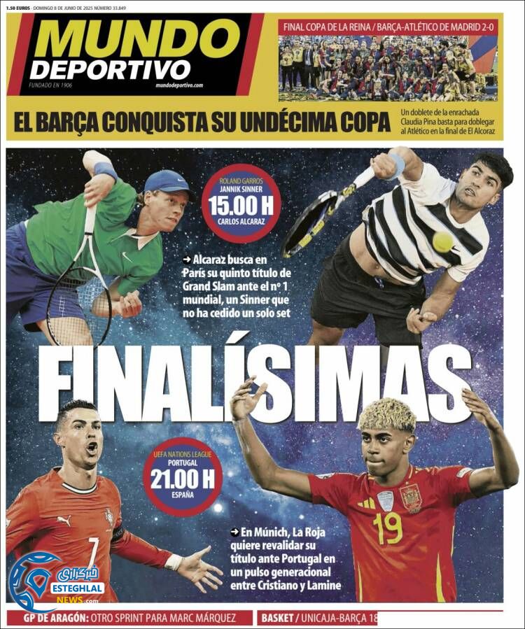 روزنامه ورزشی موندو دپورتیوو یکشنبه 18 خرداد 1404 